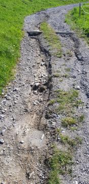 Poškodovano cestišče